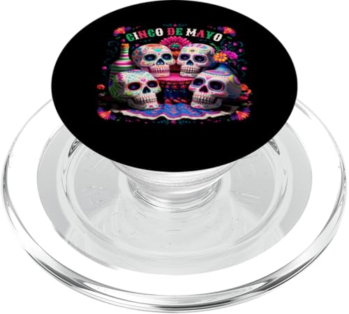 Cinco De Mayo Mexikanische Totenköpfe Fiesta Party PopSockets PopGrip für MagSafe von The Mexican Apparel Store