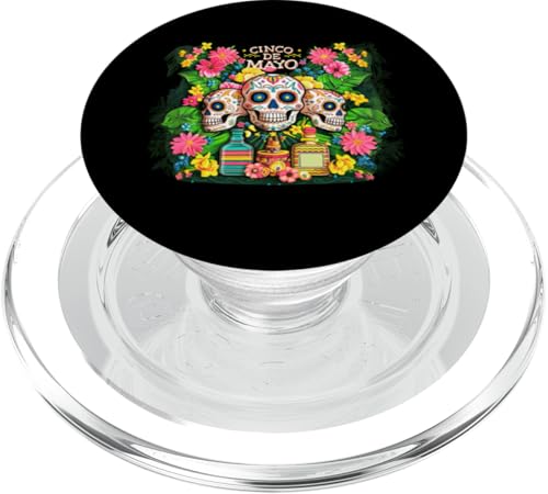 Cinco De Mayo Mexikanische Totenköpfe Fiesta Party PopSockets PopGrip für MagSafe von The Mexican Apparel Store