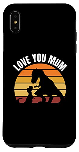 Hülle für iPhone XS Max Love You Mum – Baby und Mama T-Rex – Niedlicher Dinosaurier von The Motherly Hugs Store