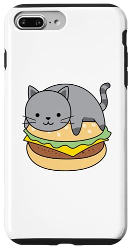 Hülle für iPhone 7 Plus/8 Plus Katze auf einem Burger-Print von The New Antique