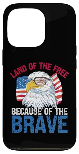 Hülle für iPhone 13 Pro USA Eagle Land der Freien Wegen der Mutigen von The Patriotic American Store