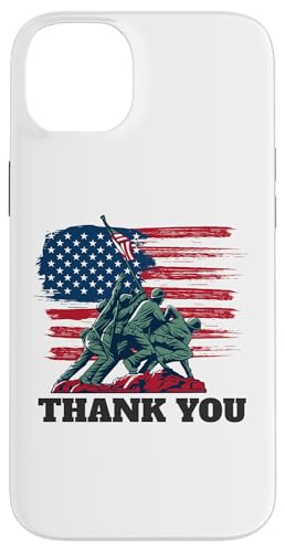 Hülle für iPhone 14 Plus USA Soldiers Thank You Amerikanische Flagge – Memorial Veterans Day von The Patriotic American Store