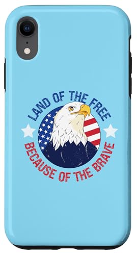 Hülle für iPhone XR USA Eagle Land der Freien Wegen der Mutigen von The Patriotic American Store