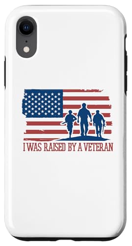 Hülle für iPhone XR USA-Flagge I was Raised by a Veteran – Memorial Veterans Day von The Patriotic American Store