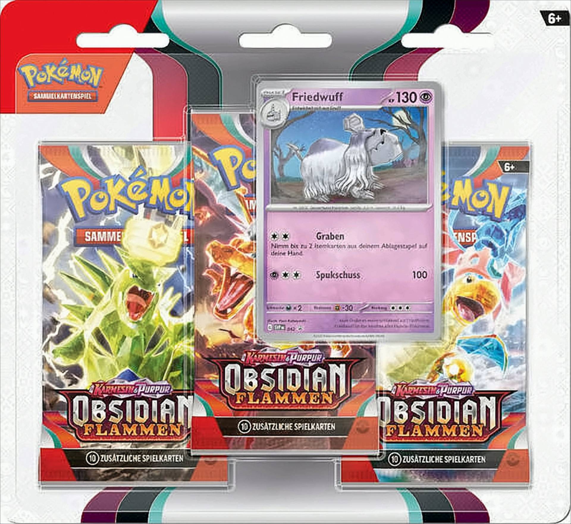 Pokemon Karmesin & Purpur Obsidianflammen Blister 3-er Pack Friedwuff von The Pokemon Company