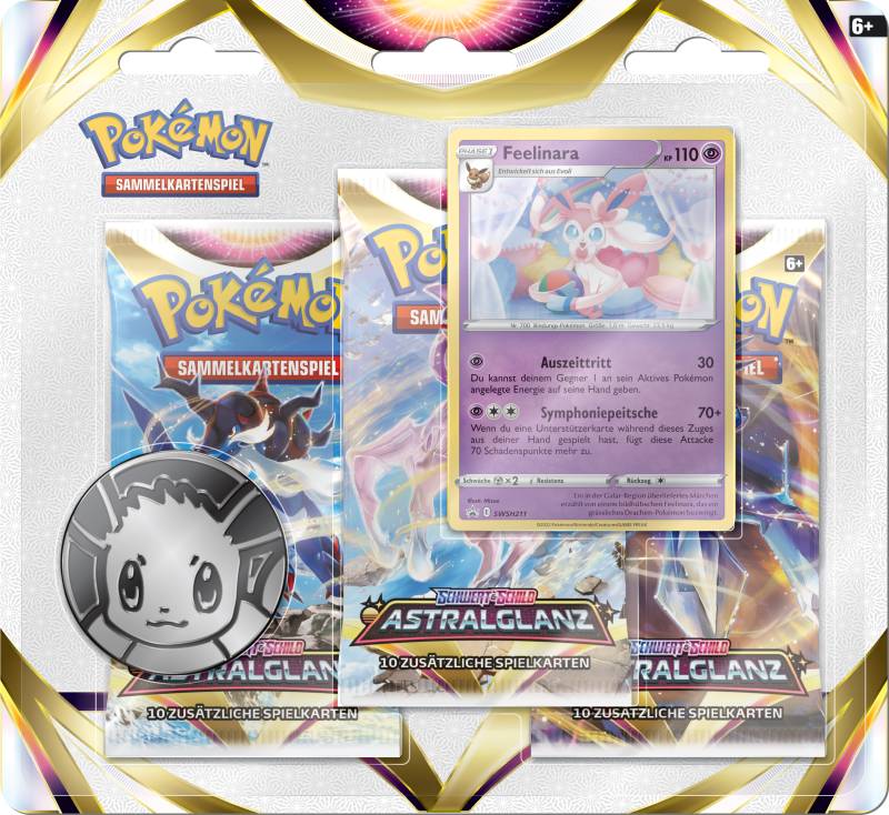 Pokemon Schwert und Schild - Astralglanz 3er-Pack Blister (sortierter Artikel) von The Pokemon Company