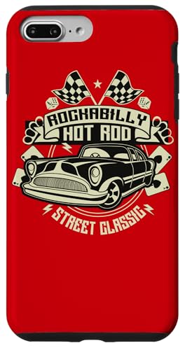 Hülle für iPhone 7 Plus/8 Plus Rockabilly Hot Rod im Retro-Look von The Retro Style Store