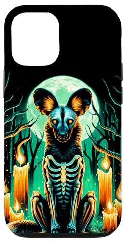 Hülle für iPhone 15 Pro Cooles afrikanisches Wildhund-Skelett Halloween Weihnachten Geburtstag von The Skeleton Animals Halloween Art Store