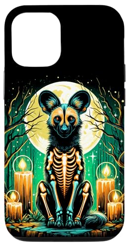 Hülle für iPhone 15 Pro Cooles afrikanisches Wildhund-Skelett Halloween Weihnachten Geburtstag von The Skeleton Animals Halloween Art Store