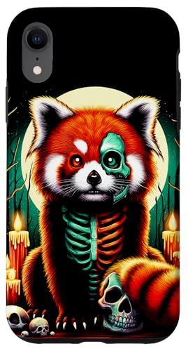 Hülle für iPhone XR Cooles rotes Panda-Skelett, Halloween, Weihnachten, Geburtstag von The Skeleton Animals Halloween Art Store