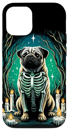 Hülle für iPhone 13 Coole Mops Hund Skelett Halloween Hund Mama Papa Weihnachten von The Skeleton Dogs Halloween Art Store