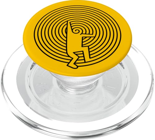 Tanz Tänzer Rave Plattenspieler 80er Jahre PopSockets PopGrip für MagSafe von The Spiral Line Art and Minimal Graphic Design