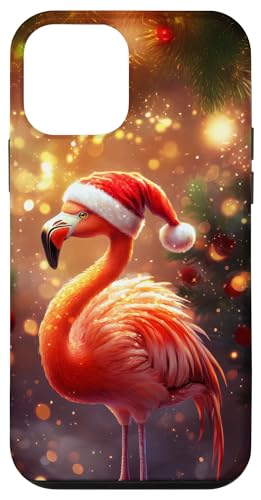 Hülle für iPhone 12 mini Festlicher Flamingo in Weihnachtsmütze - Weihnachten von The Whimsy Cove Bazaar