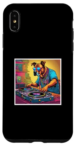 Hülle für iPhone XS Max Dog Music DJ-Plattenspieler, Mix, Schallplatte, Party-Grafik von The World Has Gone To Dogs Graphic Art and Design