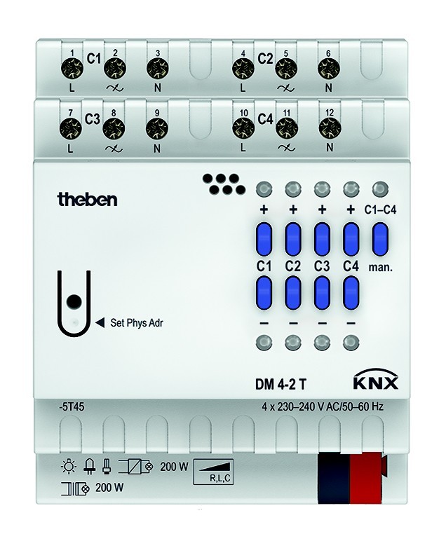 Theben Dimmaktor DM 4-2 T KNX 4940280 von Theben