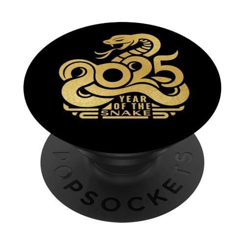 Chinesisches Neujahr 2025 Jahr der Schlange PopSockets Klebender PopGrip von Therapy Designs