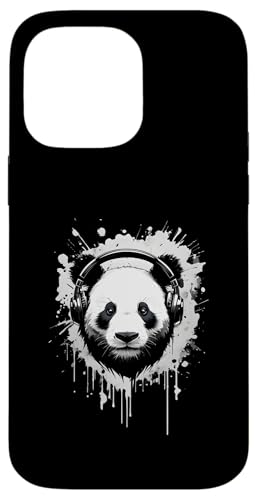 Cooler Panda mit Kopfhörern Hülle für iPhone 14 Pro Max von Therapy Designs