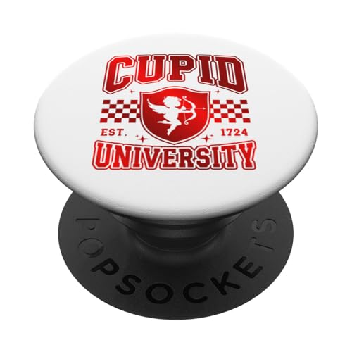 Cupid University Damen Valentinstag Design PopSockets Klebender PopGrip von Therapy Designs