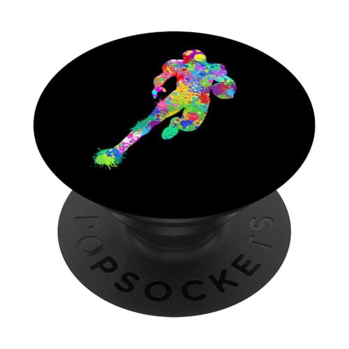 Fußballspieler Cool Rainbow Art Splatter Football Design PopSockets Klebender PopGrip von Therapy Designs