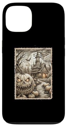 Hülle für iPhone 13 Gruseliger Halloween-Stempel von Therapy Designs