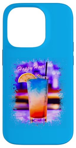 Hülle für iPhone 14 Pro Splatter-Kunst-T-Shirt mit Cocktail-Foto, Bar, Ausflug zum Ausgehen von Therapy Designs