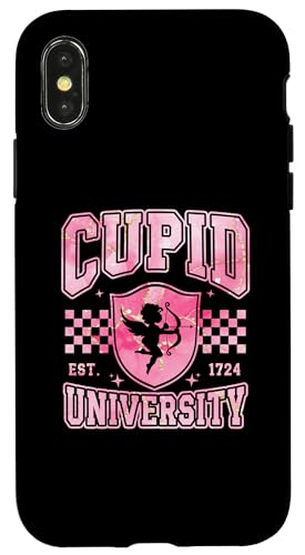 Hülle für iPhone X/XS Cupid University Damen Valentinstag Design von Therapy Designs