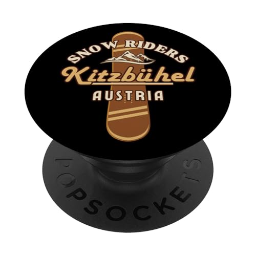 Snowboard Kitzbuhel Österreich Snowboard Winterurlaub PopSockets Klebender PopGrip von Therapy Designs