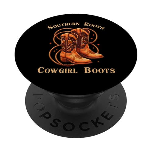 Southern Roots und Cowgirl-Stiefel PopSockets Klebender PopGrip von Therapy Designs