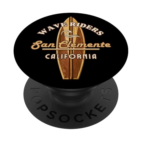 Surf San Clemente, Kalifornien, Design für einen Surfurlaub PopSockets Klebender PopGrip von Therapy Designs