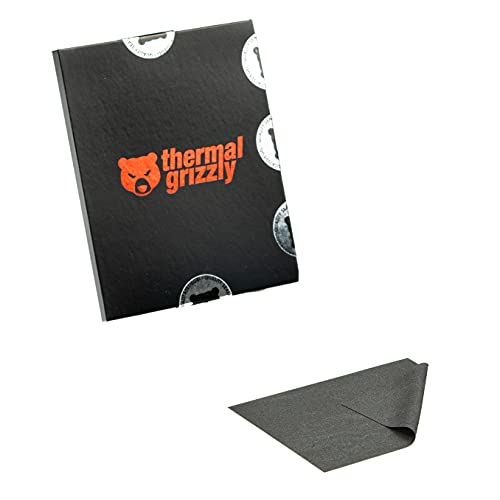 Thermal Grizzly - Carbon Thermal Pad Carbonaut - Nicht klebend, flexibel und anpassungsfähig für wiederholten Gebrauch mit sehr hoher Wärmeleitfähigkeit. Leitfähig! (51 × 68 × 0,2 mm) von Thermal Grizzly