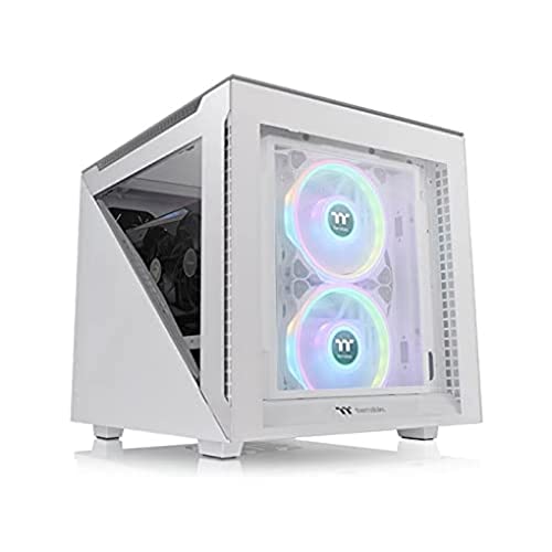 Thermaltake Divider 200 TG Snow | Micro-ATX-PC-Gehäuse | 3 x gehärtetes 3mm Glasseitenteil | weiß von Thermaltake