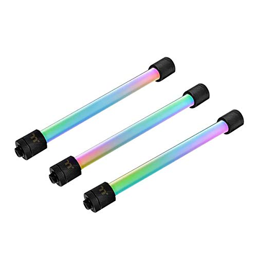 Thermaltake Pacific RGB Plus TT Premium Edition G1/4 PETG Tube 16mm OD 12mm ID Fitting (6er-Pack Fittinge),CL-W185-CU00BL-A,schwarz von Thermaltake