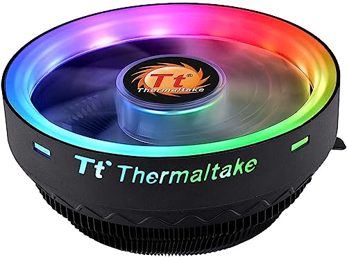 Thermaltake UX 100 Air Cooler ARGB | leiser 120-mm-PWM-Lüfter | für Intel und AMD Sockel | 5V adressierbar | 65W | schwarz von Thermaltake