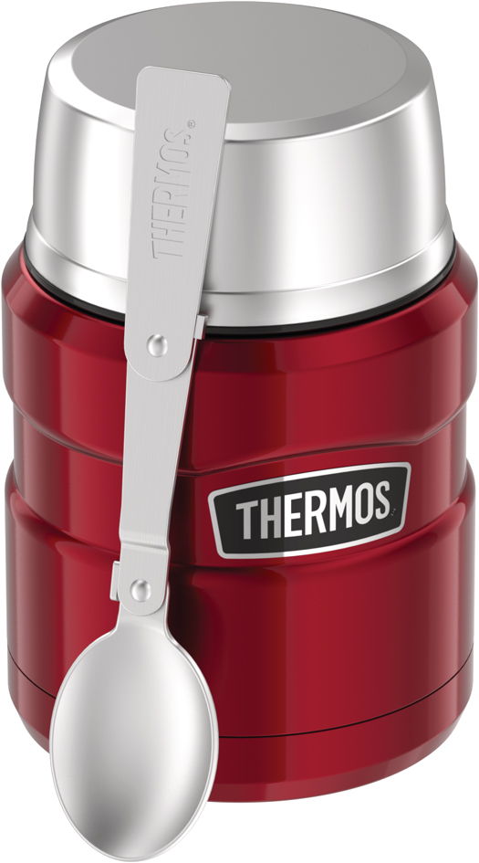 THERMOS Speisegefäß STAINLESS KING, 0,47 Liter, rot von Thermos