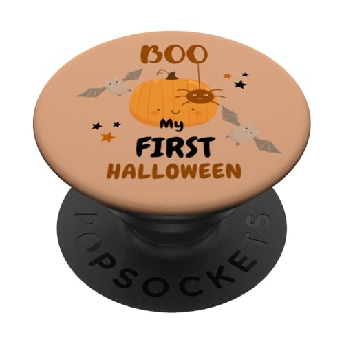 Erstes Halloween-Baby-Outfit, niedlicher Kürbisboo PopSockets mit austauschbarem PopGrip von This is how I Halloween Keep Halloween Simple