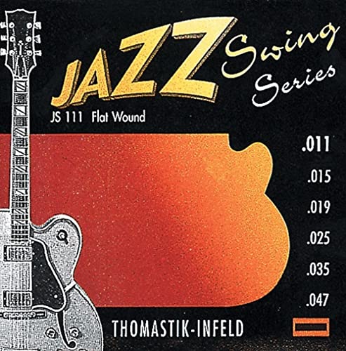 Thomastik 676717 Saiten für E-Gitarre Jazz Swing Series Nickel Flat Wound, Satz JS111 Light .011-.047w von Thomastik