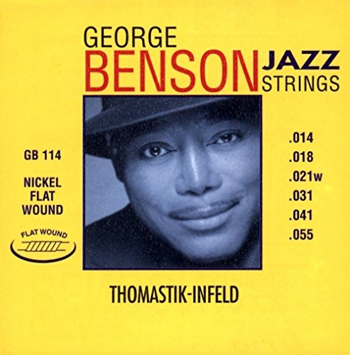 Thomastik Einzelsaite D .028fw Nickel, flatwound GB28 für E-Gitarre George Benson Jazz Satz GB112 von Thomastik