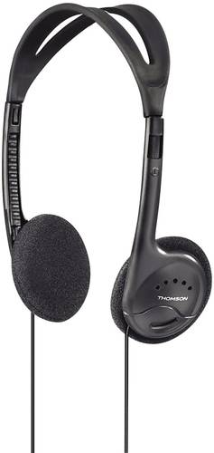 Thomson HED1115BK On Ear Kopfhörer kabelgebunden Schwarz Leichtbügel von Thomson