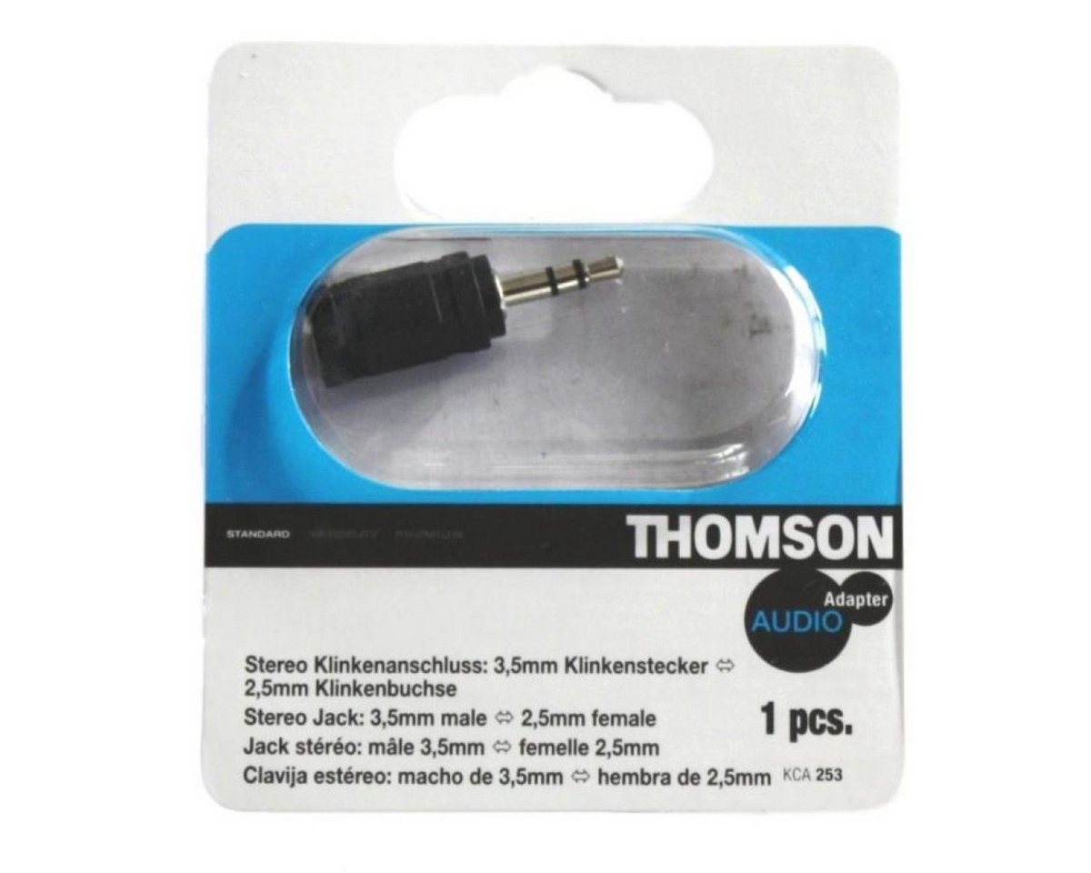 Thomson Klinke-Adapter 2,5mm Klinken-Kupplung auf 3,5mm Audio-Kabel, 3,5-mm-Klinke, 2,5mm Klinke (5 cm), Audio-Adapter 3,5mm Klinken-Stecker auf 2,5mm Buchse Kupplung, Stereo von Thomson