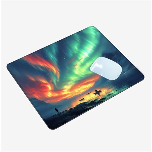Mauspad,Schreibtischunterlage Grün Mousepad Klein 340x280x3mm,Gaming Mauspad Aurora Desk Mat mit Rutschfester Gummiunterseite,Wasserdichtes Maus Pad für Kabellose Maus,Heimbüro,Reisen,Tragbar T1-1469 Mauspad,Schreibtischunterlage Grün Mousepad Klein 340x280x3mm,Gaming Mauspad Aurora Desk Mat mit Rutschfester Gummiunterseite,Wasserdichtes Maus Pad für Kabellose Maus,Heimbüro,Reisen,Tragbar T1-1469 von Thooaixy
