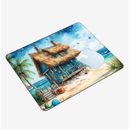 Mauspad,Schreibtischunterlage Karikatur Mousepad Klein 240x200x3mm,Gaming Mauspad Häuser Desk Mat mit Rutschfester Gummiunterseite,Wasserdichtes Maus Pad für Kabellose Maus,Reisen,Tragbar T1-157 von Thooaixy