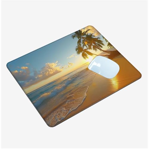 Mauspad,Schreibtischunterlage Sonnenuntergang Mousepad Klein 260x210mm,Gaming Mauspad Strand Desk Mat mit Rutschfester Gummiunterseite,Wasserdichtes Maus Pad für Kabellose Maus,Reisen,Tragbar T1-1375 Mauspad,Schreibtischunterlage Sonnenuntergang Mousepad Klein 260x210mm,Gaming Mauspad Strand Desk Mat mit Rutschfester Gummiunterseite,Wasserdichtes Maus Pad für Kabellose Maus,Reisen,Tragbar T1-1375 von Thooaixy