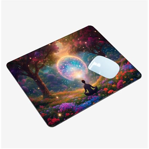 Mauspad,Schreibtischunterlage Traum Mousepad Klein 260x210x3mm,Gaming Mauspad Wiese Desk Mat mit Rutschfester Gummiunterseite,Wasserdichtes Maus Pad für Kabellose Maus,Heimbüro,Reisen,Tragbar T1-169 von Thooaixy