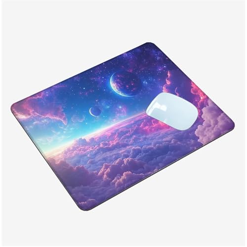 Mauspad Klein 150x200x3mm, Mini Mousepad Planet Schreibtischunterlage, wasserdichte Gaming Mauspad Wolke Mauspads mit Vernähten Kanten, rutschfeste Mouspad, Tragbar, Schreibtisch Zubehör T1-1446 Mauspad Klein 150x200x3mm, Mini Mousepad Planet Schreibtischunterlage, wasserdichte Gaming Mauspad Wolke Mauspads mit Vernähten Kanten, rutschfeste Mouspad, Tragbar, Schreibtisch Zubehör T1-1446 von Thooaixy