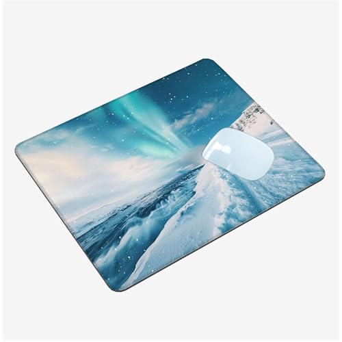 Mauspad Klein 240x200x3mm, Mini Mousepad Meer Schreibtischunterlage, wasserdichte Gaming Mauspad Schneeszene Mauspads mit Vernähten Kanten, rutschfeste Mouspad, Tragbar, Schreibtisch Zubehör T1-1436 Mauspad Klein 240x200x3mm, Mini Mousepad Meer Schreibtischunterlage, wasserdichte Gaming Mauspad Schneeszene Mauspads mit Vernähten Kanten, rutschfeste Mouspad, Tragbar, Schreibtisch Zubehör T1-1436 von Thooaixy