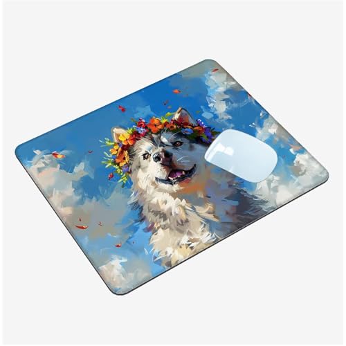Mauspad Klein 320x260mm, Mini Mousepad Wolf Schreibtischunterlage, Wasserdichte Gaming Mauspad Blume Mauspads mit Vernähten Kanten, Rutschfeste Mouspad, Tragbar, Schreibtisch Zubehör Aesthetic T1-1376 Mauspad Klein 320x260mm, Mini Mousepad Wolf Schreibtischunterlage, Wasserdichte Gaming Mauspad Blume Mauspads mit Vernähten Kanten, Rutschfeste Mouspad, Tragbar, Schreibtisch Zubehör Aesthetic T1-1376 von Thooaixy