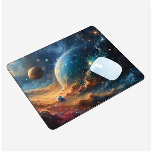 Mauspad Klein 340x280x3mm, Mini Mousepad Universum Schreibtischunterlage, wasserdichte Gaming Mauspad Raum Mauspads mit Vernähten Kanten, rutschfeste Mouspad, Tragbar, Schreibtisch Zubehör T1-1348 Mauspad Klein 340x280x3mm, Mini Mousepad Universum Schreibtischunterlage, wasserdichte Gaming Mauspad Raum Mauspads mit Vernähten Kanten, rutschfeste Mouspad, Tragbar, Schreibtisch Zubehör T1-1348 von Thooaixy