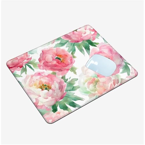 Mauspad Klein 420x350mm, Mini Mousepad Pfingstrose Schreibtischunterlage, Wasserdichte Gaming Mauspad Aquarell Mauspads mit Vernähten Kanten, Rutschfeste Mouspad, Tragbar, Schreibtisch Zubehör T1-1318 Mauspad Klein 420x350mm, Mini Mousepad Pfingstrose Schreibtischunterlage, Wasserdichte Gaming Mauspad Aquarell Mauspads mit Vernähten Kanten, Rutschfeste Mouspad, Tragbar, Schreibtisch Zubehör T1-1318 von Thooaixy