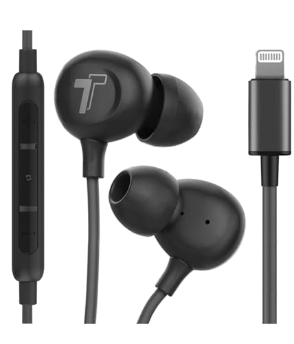 Thore iPhone Earbuds (Apple MFi Zertifiziert) Lightning Connector in Ear Kopfhörer (V60) mit Kabel und Mikrofon Fernbedienung für iPhone 12/11/Pro Max/XR/Xs Max/7/8 Plus (Einzelhandelsverpackung) von Thore