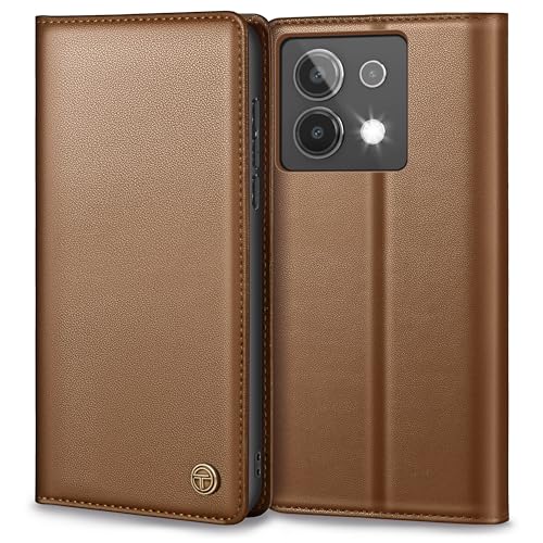 Handyhülle für Xiaomi Redmi Note 13 4g Hülle, Premium Lederhülle Schutzhülle Tasche für Redmi Note 13 4g Hülle Wallet Kartenfach Standfunktion Klappbar Flip Case für Redmi Note 13 4g Hülle, Braun von Thorhülle